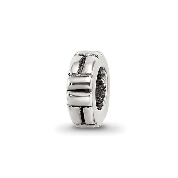 Kazi Luxury Sterling Silver Reflections Notched Spacer Bead - Picture 1 of 5